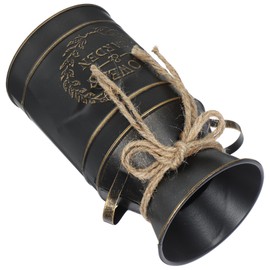 OFFSCH 2pcs Rustic Flower Bucket Planter Vintage Decorative Metal Pot for Porch Decor for Fresh Flowers Stable Base for Floral Arrangements