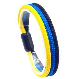 Generisch JoJewelry Saarbrücken Fan Bracelet, 24 cm, Nylon, No Gemstone