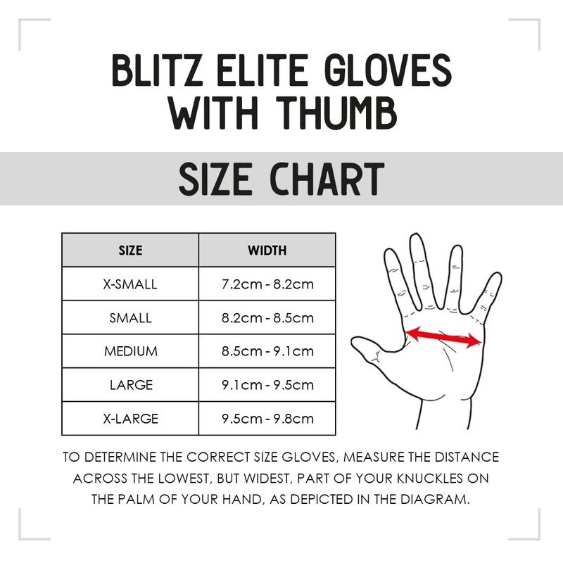Blitz Elite Gloves With Thumb - White - X-Large