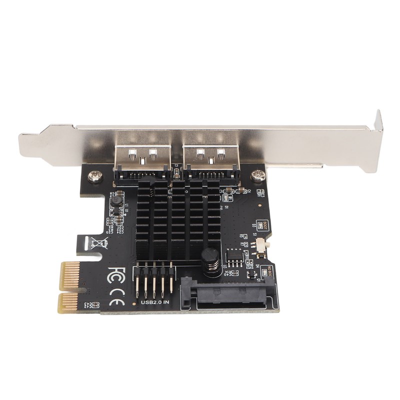 PCIE to Power ESATA Expansion Card 2 Port 6.0Gbps Support