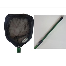 PondXpert Net System Pond Sludge Net Head 12'' (30cm) Diameter & Telescoping Pole, Extends to 5'9" (1.8m), Water Garden Pond Skimming Net with Extendable Pole, Pond Tool