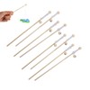 Tomaibaby 8pcs Wooden Magnetic Fishing Poles Magnetic Fishing Rods Children