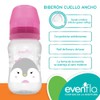 Evenflo, Biberón Forest Anticólicos Cuello Ancho, Niña, Color Rosa, Flujo