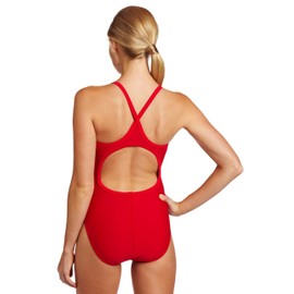 TYR Women's TRYeco Solid Diamondfit Swimsuit for Racing and Training, Red, Size 30