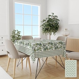 Plaid Olive Patterned Easter Tablecloth One Piece 60x86