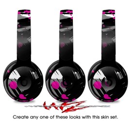Skin Decal Wrap Compatible with Original Beats Solo Pro Headphones - Abstract 02 Pink Skin - Headphones NOT Included