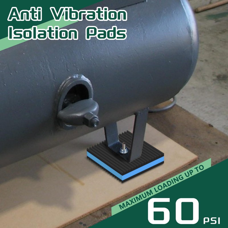 Memrita 4 Pack 3" X 3" X 7/8" Anti Vibration