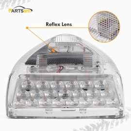 Partsam 2Pcs 31 LED Turn Signal Lights Headlight with 3 Wire Replacement For Peterbilt 379 359 357 365 378, Amber LED/Clear Lens