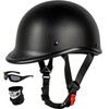 Yesmotor Vintage Motorcycle Half Helmet - Lightweight Low Profile Open-Face