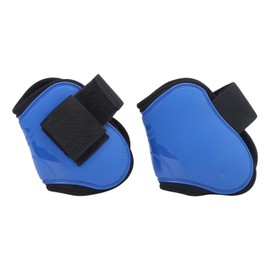 Horse Tendon Boots PU Thicken Shell Boots Horse Leg Protection for Jumping Riding CompetitionBlue M Hind