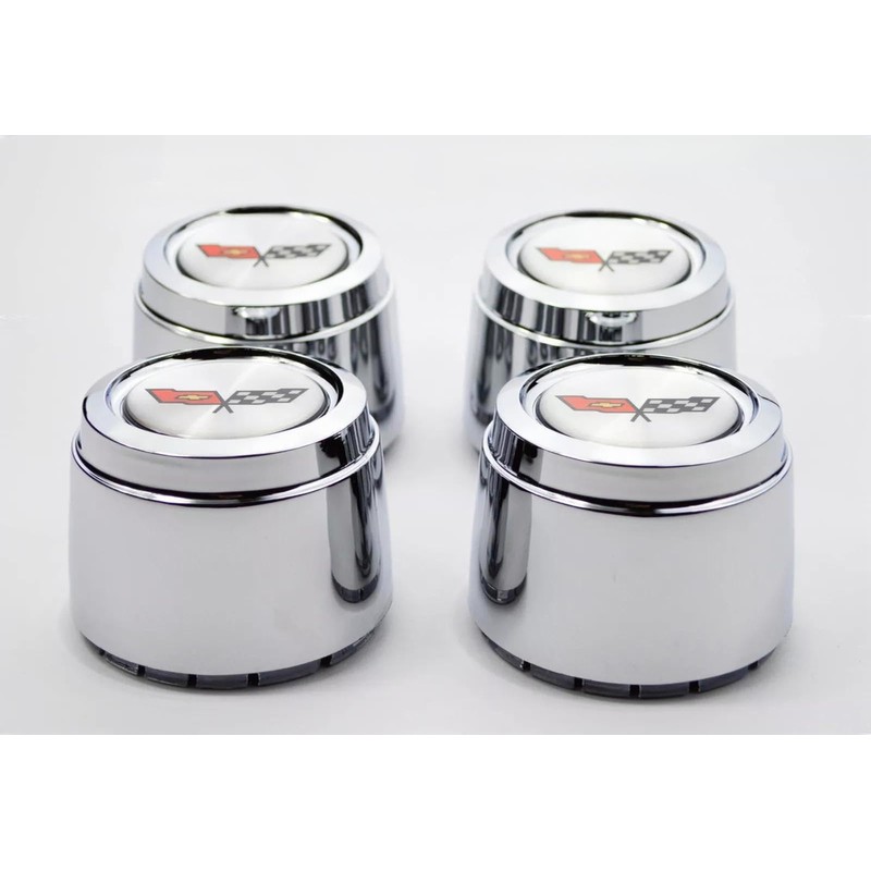 Set of 4 C4 Aluminum Wheel Hub Center Caps Pace