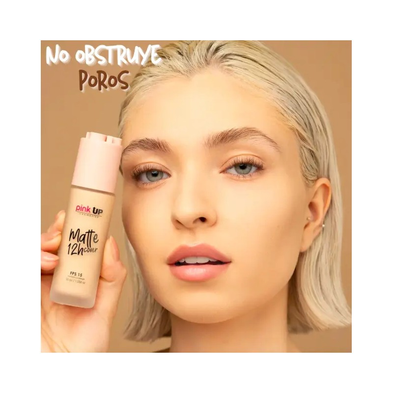 Pink Up, Maquillaje Liquido, Acabado Matte, Larga Duración