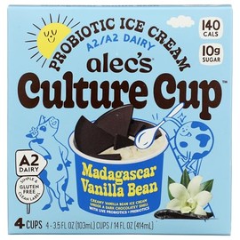 Alec's Ice Cream Madagascar Vanilla Bean Ice Cream Cups 4ct, 14 FZ