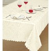 Prime Linens Home Decorative Classic Damask Printed Jacquard Tablecloth Rectangle