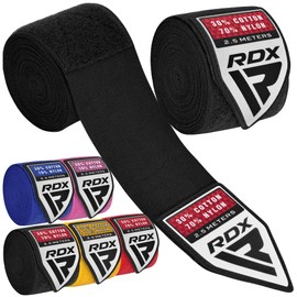 RDX Boxing Wraps Kids 2.5M Inner Gloves, Elasticated Thumb Loop Bandages, Junior Under Mitts Hand Fist