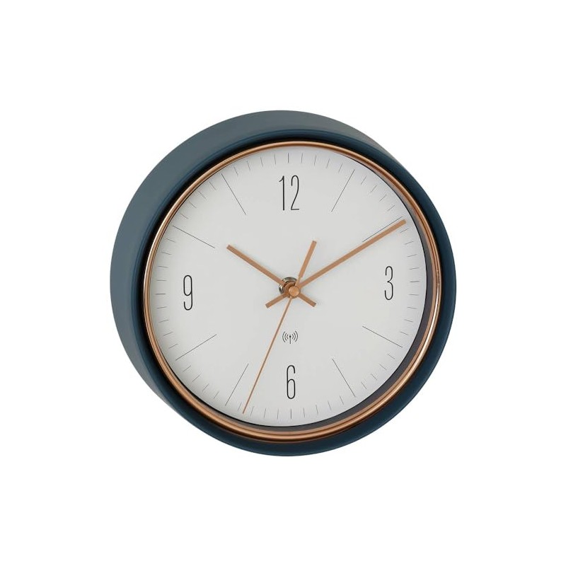 TFA Dostmann Analogue Wall Clock 60.3547.20 Radio-Controlled Clock Metal Frame