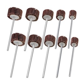 JUNLIXN 10 Pcs 90mm Extra Long Flap Wheels Sander, Extended 1/4'' Shank Abrasive Flap Wheel for Drill, Grinder, Rotary Tools (20/25/30/40/50mm)