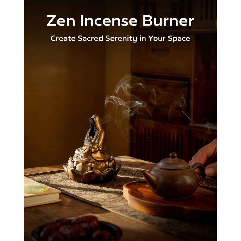 Zen Incense Burner for Cone & Coil – Ceramic Faceless