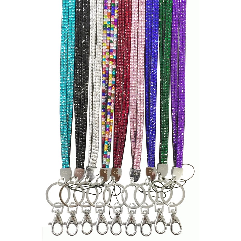 Blue Bling Diamante Rhinestone (Breakaway) Lanyards for ID Card &