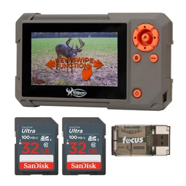 Wildgame Innovations Trail Pad Swipe SD Card Reader Bundle with 32GB Ultra SDHC UHS-I Memory Card (2-Pack), and All-in-One High Speed Card Reader (4 Items)