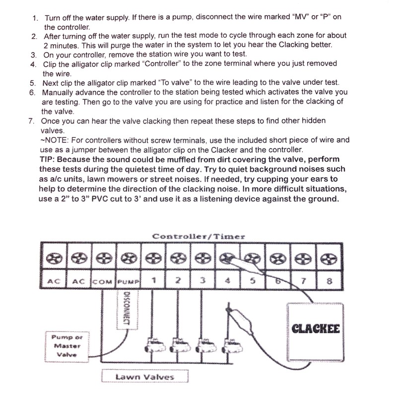 The Original Custom Clackee V1.0 Sprinkler Valve Locator Irrigation Buried
