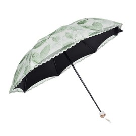YUEHUA Folding Travel Umbrella,Sun Umbrella Ladies Parasol Ladies Embroidered Lace Double-Deck Anti-UV Parasol Umbrella Sun/Rain/Snow Folding Umbrella (green)