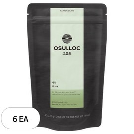 Osulloc Sejak Pyramid Tea Bags, 2g, 20 packs, 6 pcs / 오설록 세작 피라미드 티백, 2g, 20개입, 6개