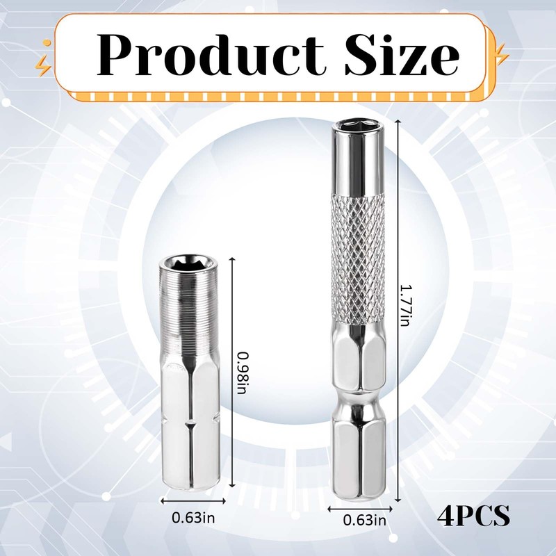 1/4 to 4mm Bit Adapter, Hex Screw Driver Bit Adapter