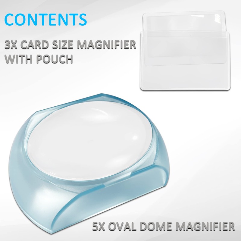MAGDEPO 5X Desktop Dome Magnifier Paperweight 3 inch Magnifying Glass