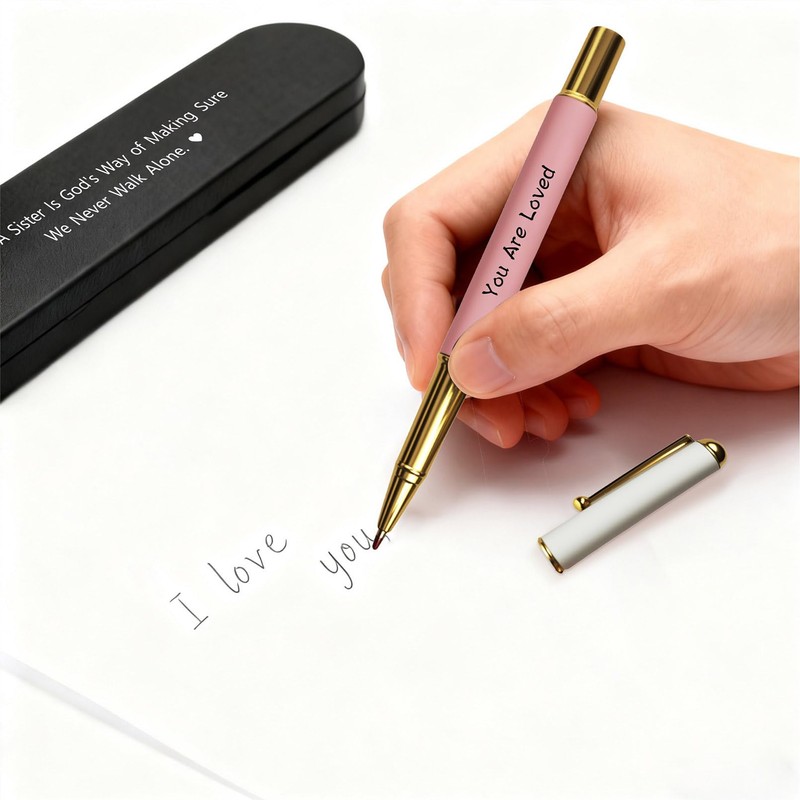 iyaone Sister Gift Pen - You Are Loved Engraved Pen,