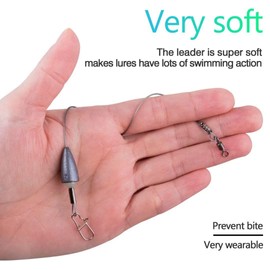 THKFISH Pesos de pesca con bala de pescar preaparejados Carolina Rigs listos para pescar Carolina Rigs 1/6 onzas, 15 unidades