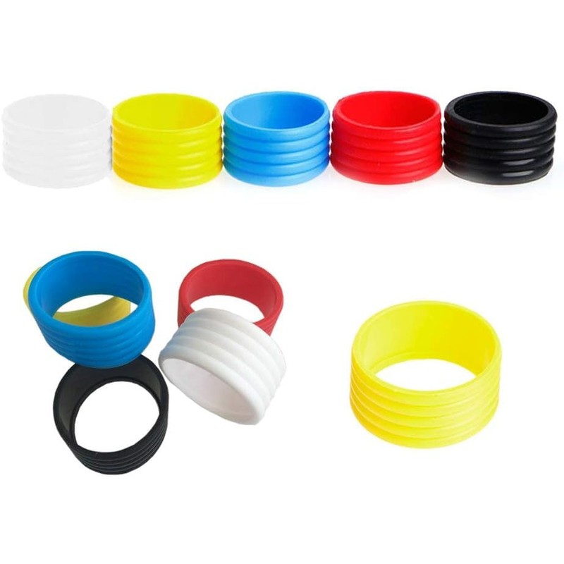 JJLFresheners 5Pcs Racket Handle Rubber Ring Stretchy Tennis Racquet Band