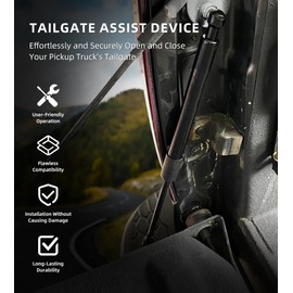 For Dodge Ram 2009-2022 Truck Tailgate Assist, Pickup Tailgate Lift Assist Kit, Accessories for Dodge Ram 1500 2500 3500, 2022 2021 2020 2019 2018 2017 2016 2015 2014 2013 2012 2011 2010 2009