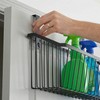 LeleCAT Grid Storage Baskets with Hooks, Over Cabinet Door Organizer,