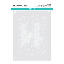 SPELLBINDERS PAPERCRAFTS, INC Spellbinders Stencil-Layered Make A Wish Confetti, Gray