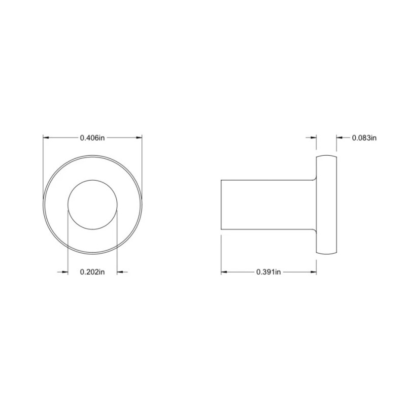 accurate (25) 6# Tinners Rivets Solid MONEL .202 x .391