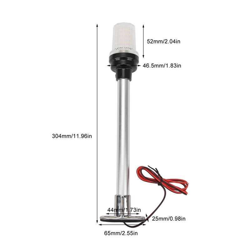 12in Boat Anchor Light, 63 LEDs Fold Down Boat Stern