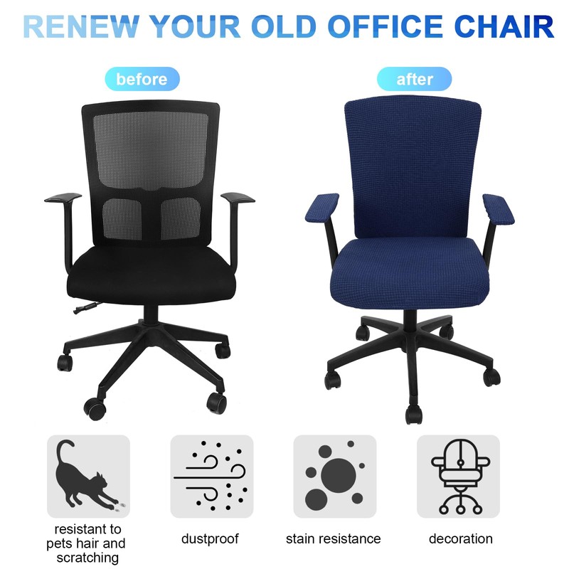 Tallew 4 Pcs Office Chair Covers Set Computer Universal Protective