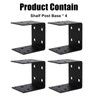CNQLIS 4 Pcs Heavy Duty Shalf Post Base Fit 4"