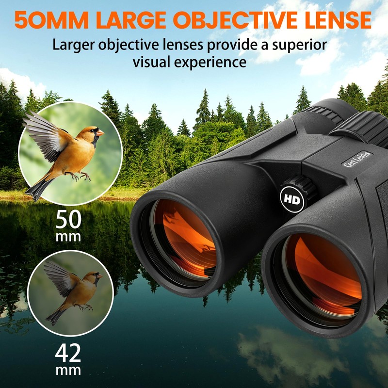 12x50 HD Binoculars for Adults High Powered, Super Bright BAK4