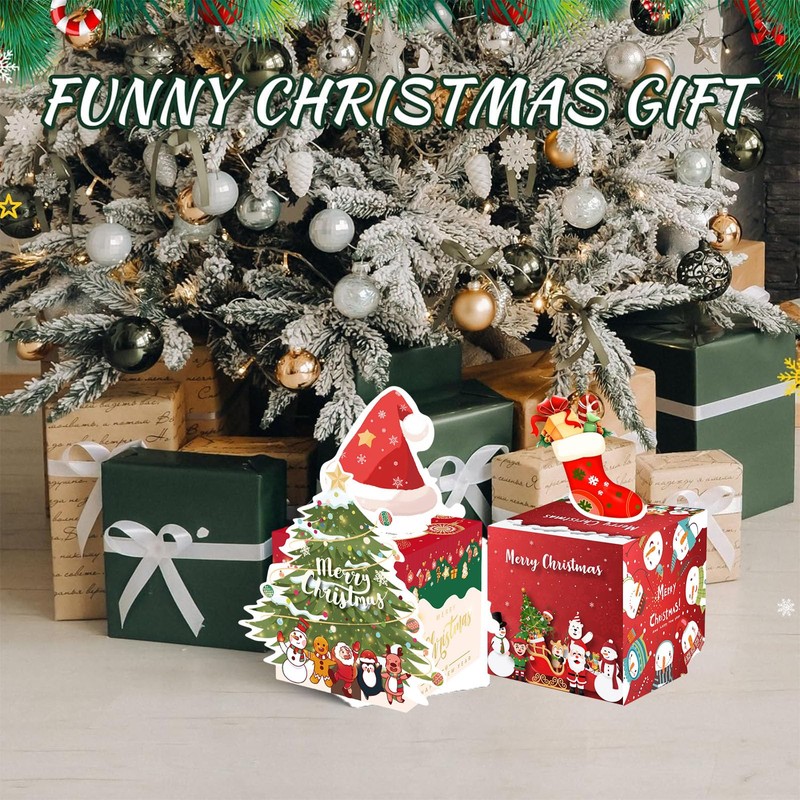 Merry Christmas Pull Surprise Money Gift Box for Kids/Adult Presents