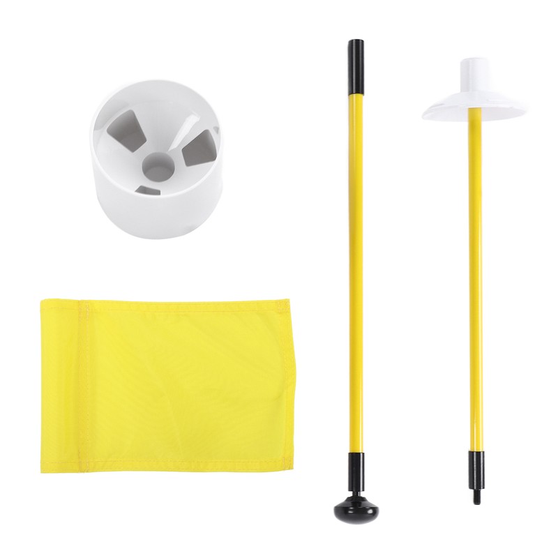 Practice Golf Hole Pole Cup Flag Stick Detachable 2 Section