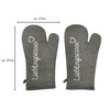 BUSDUGA 4357 Set of 2 Oven Gloves Lieblingsessen in Grey