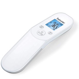 Beurer FT 85 contactless digital infrared thermometer, fever thermometer for hygienic and safe measurement of body temperature on the forehead.