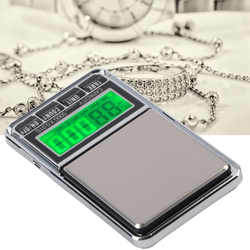 Electronic Jewelry Scale Pocket Digital Carat Scales with Green Backlight