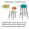 HuaLiSiJi Stool Covers Round 30-40cm/12-15.7" Round Bar Stool Covers, Luxurious