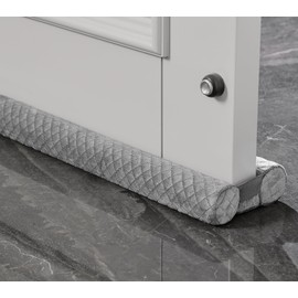 Ciieyuo Premium Velvet Door Draft Stopper, 30'' to 36'' Adjustable Gap Filler, Double-Sided Windproof Seal, Easy Install to Block Noise, Cold Air, Light, Dust, and Drafts