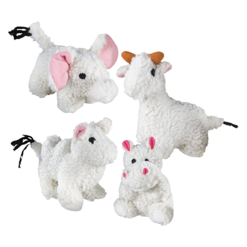 Zanies Fleecy Friend Dog Toys, 6" Hippo