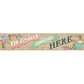 Rustic Bloom Dreams Grow Here Banner
