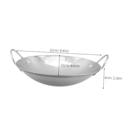 Mobestech Spill Hot Pot Sturdy Cooking Pan with Double Handles for Seafood Dry Pot and More Non Stick Design for Easy Cleaning for Daily Use Kitchen